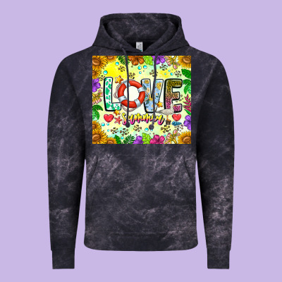 Love Summer Vintage Hoodie Designed By Cowhidedigitalart