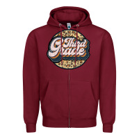 Burgundy third grade Zipper Hoodie - JahusDesignShop