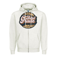 Oatmeal Heather third grade Zipper Hoodie - JahusDesignShop