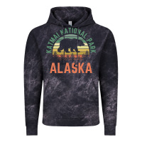 Cloud Black katmai national park alaska bear hiking travel nature retro pullover h Vintage Hoodie - linhVisuals
