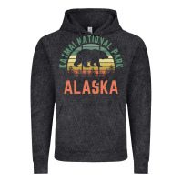 Vintage Black katmai national park alaska bear hiking travel nature retro pullover h Vintage Hoodie - linhVisuals