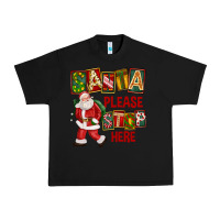 Black Santa Please Stop Here Urban Heavy Tee - FaDigitalArtStudio