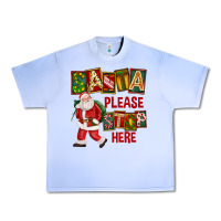 Grape Ice Santa Please Stop Here Urban Heavy Tee - FaDigitalArtStudio