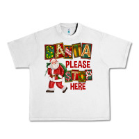 Lunar Rock Santa Please Stop Here Urban Heavy Tee - FaDigitalArtStudio