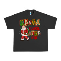 Pigment Black Santa Please Stop Here Urban Heavy Tee - FaDigitalArtStudio
