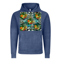 Vintage Denim summer fruits Vintage Hoodie - CowhideDigitalArt
