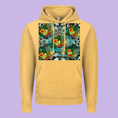 Summer Fruits Vintage Hoodie Designed By Cowhidedigitalart