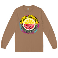 Toasted Coconut Hello Summer Long Sleeve Tee - CowhideDigitalArt