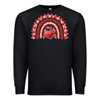 Black valentines day rainbow with heart Premium Sweatshirt - RanaPortraitStore