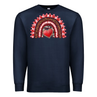 Navy valentines day rainbow with heart Premium Sweatshirt - RanaPortraitStore