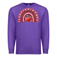 Purple valentines day rainbow with heart Premium Sweatshirt - RanaPortraitStore