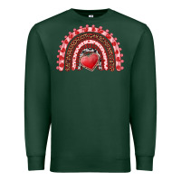 Sports Green valentines day rainbow with heart Premium Sweatshirt - RanaPortraitStore