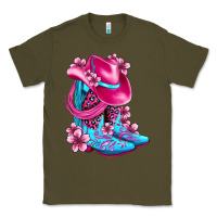 Army Green valentine cowboy boots and hat olivia Classic Tee - OliviaCreatesArt