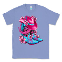 Colony Blue valentine cowboy boots and hat olivia Classic Tee - OliviaCreatesArt