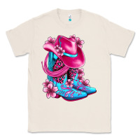 Natural valentine cowboy boots and hat olivia Classic Tee - OliviaCreatesArt
