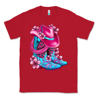 Red valentine cowboy boots and hat olivia Classic Tee - OliviaCreatesArt