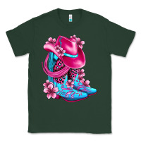 Sports Green valentine cowboy boots and hat olivia Classic Tee - OliviaCreatesArt