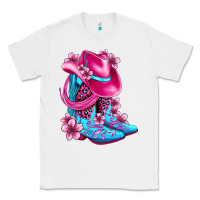 White valentine cowboy boots and hat olivia Classic Tee - OliviaCreatesArt