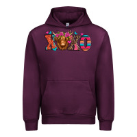 Mauve Wine xoxo valentine's day highland cow Urban Hoodie - Jasminsmagicworld