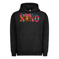 Pigment Black xoxo valentine's day highland cow Urban Hoodie - Jasminsmagicworld