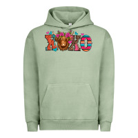 Pigment Oil Green xoxo valentine's day highland cow Urban Hoodie - Jasminsmagicworld