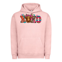 Pigment Salmon xoxo valentine's day highland cow Urban Hoodie - Jasminsmagicworld