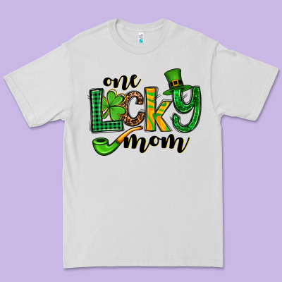 One Lucky Mom St. Patrick's Premium Tee Designed By Oliviacreatesart
