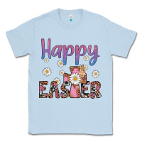 Dusty Blue happy easter cross Classic Tee - Artiststas