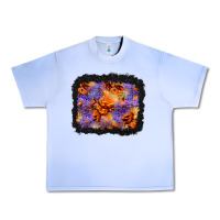 Grape Ice halloween pumpkin and leopard background Urban Heavy Tee - BundleAndBundleShop