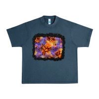 Midnight Navy halloween pumpkin and leopard background Urban Heavy Tee - BundleAndBundleShop