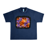 Navy halloween pumpkin and leopard background Urban Heavy Tee - BundleAndBundleShop