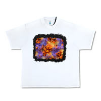 White halloween pumpkin and leopard background Urban Heavy Tee - BundleAndBundleShop