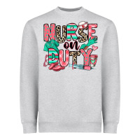 Heather Grey nurse on duty Heavyweight Sweatshirt - RanaPortraitStore