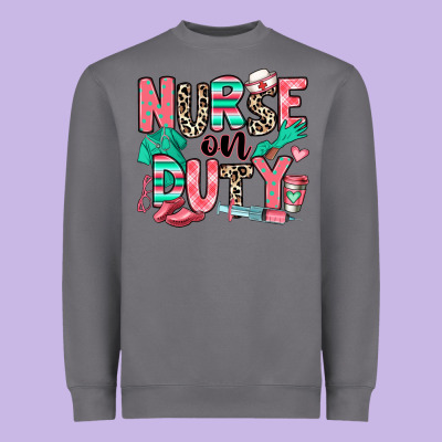 Nurse On Duty Heavyweight Sweatshirt Designed By Ranaportraitstore