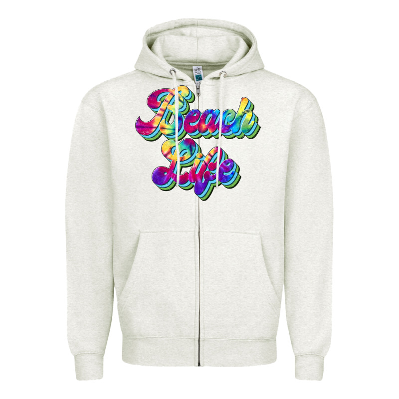 Beach Life Zipper Hoodie by JahusDesignShop | Teevron