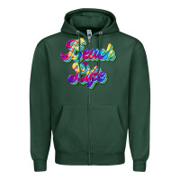 Sports Green beach life Zipper Hoodie - JahusDesignShop