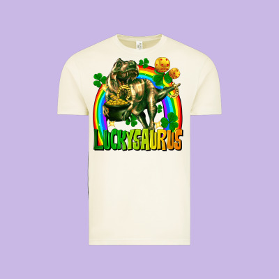 Luckysaurus Vintage Tee Designed By Fadigitalartstudio