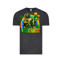 Vintage Black luckysaurus Vintage Tee - FaDigitalArtStudio