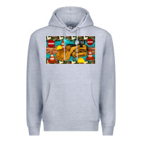 Heather Grey bulldozer sippy Premium Hoodie - Artiststas