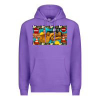 Purple bulldozer sippy Premium Hoodie - Artiststas