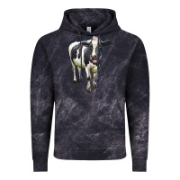 Cloud Black Holstein Bull Vintage Hoodie - LillyAllenDesigns