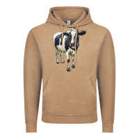 Vintage Coffee Holstein Bull Vintage Hoodie - LillyAllenDesigns