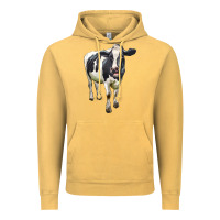 Vintage Mustard Holstein Bull Vintage Hoodie - LillyAllenDesigns