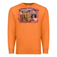 Carrot valentines day mama cow and baby cows Premium Sweatshirt - RanaPortraitStore