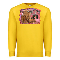 Lemon valentines day mama cow and baby cows Premium Sweatshirt - RanaPortraitStore