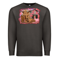 Smoke valentines day mama cow and baby cows Premium Sweatshirt - RanaPortraitStore