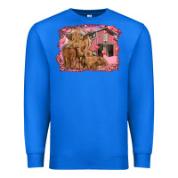 True Royal valentines day mama cow and baby cows Premium Sweatshirt - RanaPortraitStore