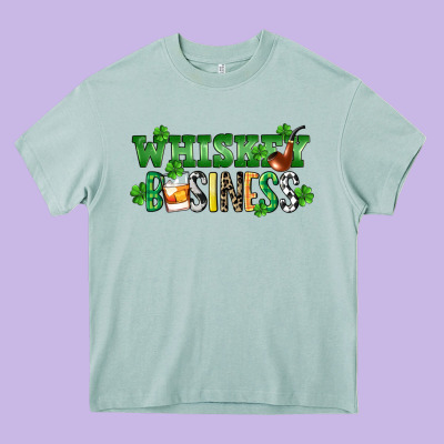 Whiskey Business St. Patrick's Day Heavy Core Tee Designed By Cowgirlartshop