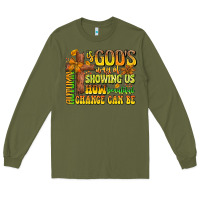 Army Green Autumn Is God's way Of Showing Us How Beautiful Ch Long Sleeve Tee - CowhideDigitalArt
