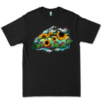 Black Kentucky map sunflower cactus serape Premium Tee - RanaPortraitStore